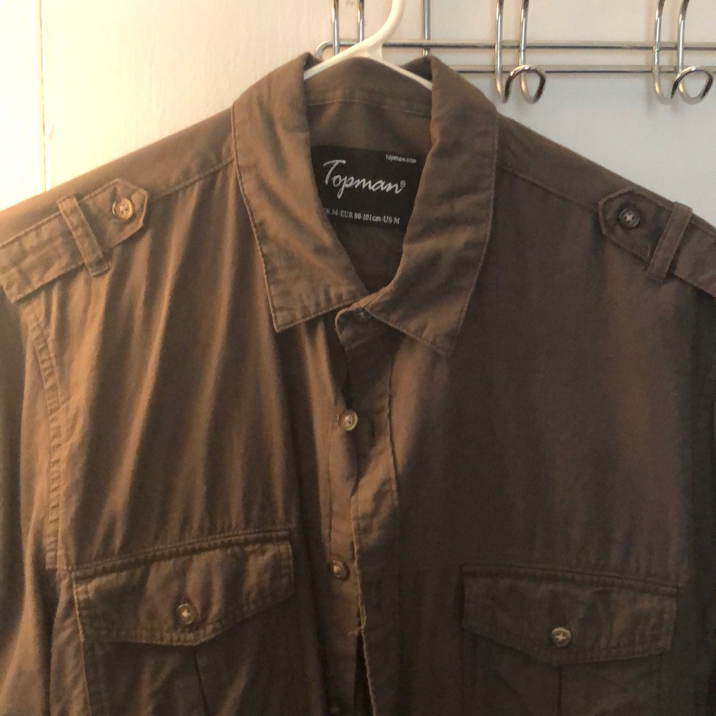 Topman Olive Button Down